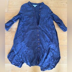 April Cornell size XS Navy Blue Button-Down Dress